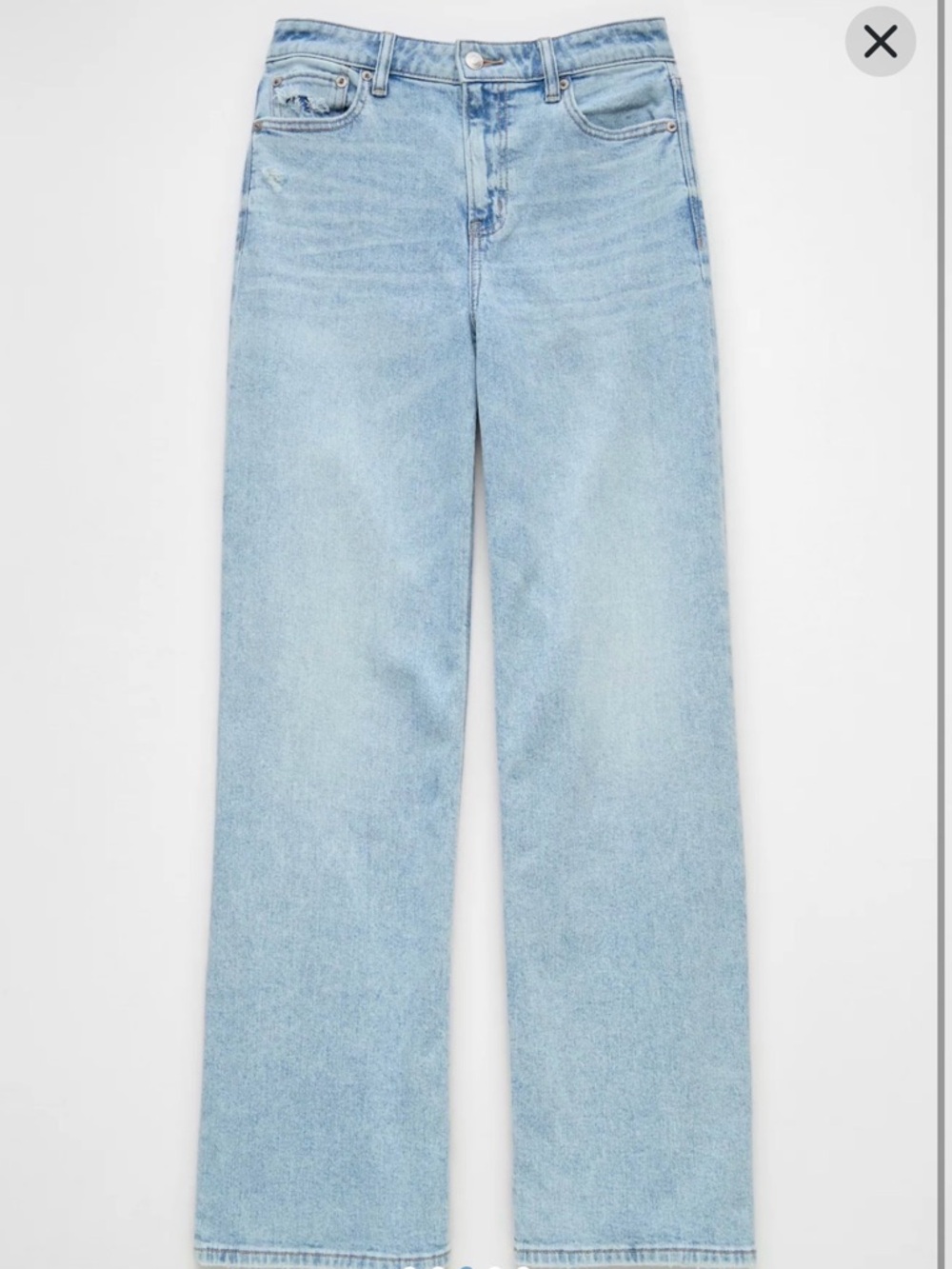 American Eagle Drape Stretch Super High Waisted Baggy Wide Leg Jeans